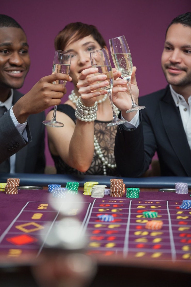 Tata letak meja European Roulette dengan area taruhan